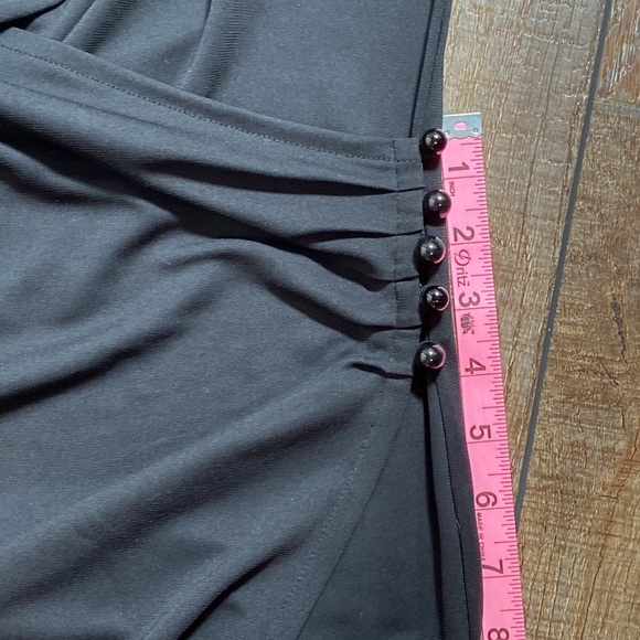 Isaac Mizrahi for Target Black V Neck Button Wrap Dress Size Medium - Picture 11 of 12